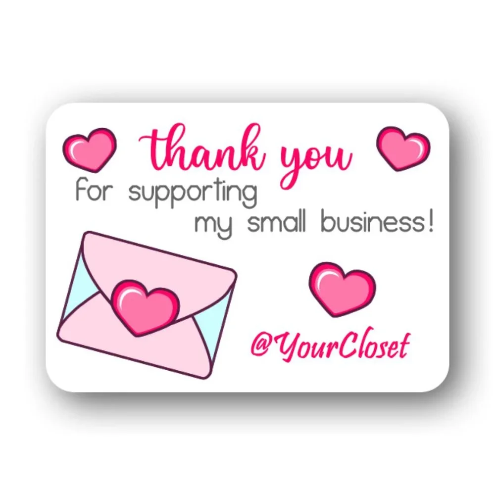 64 Envelope Thank you Stickers